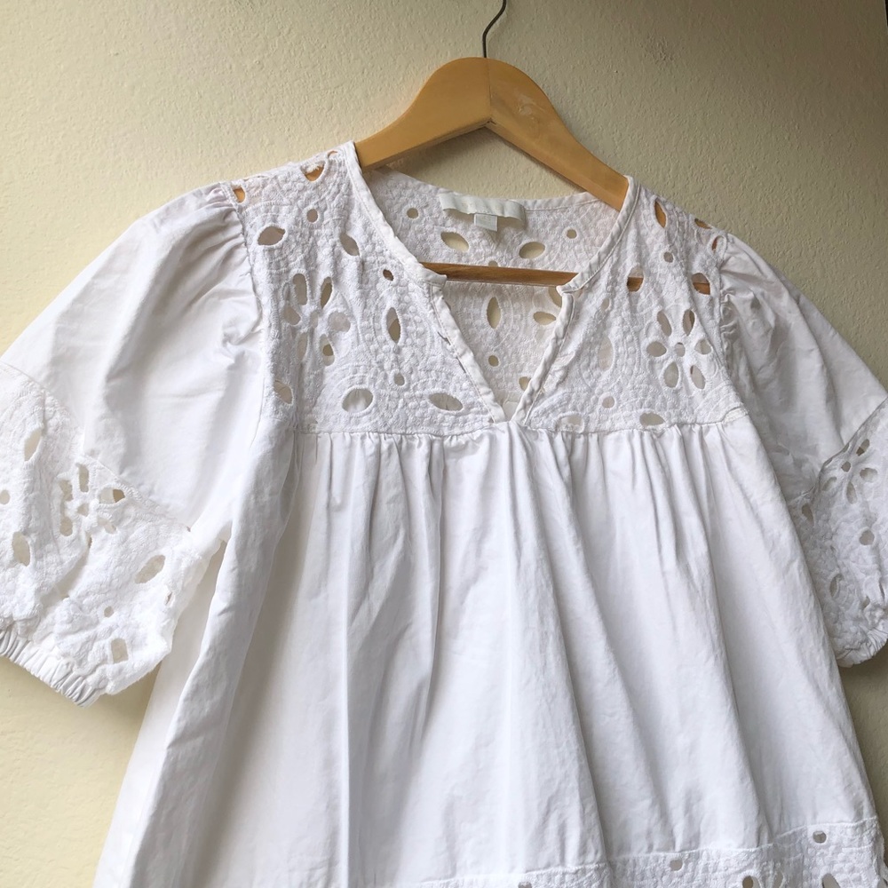 Eri + Ali Rodin Eyelet White Blouse - XS - Picture 6 of 15